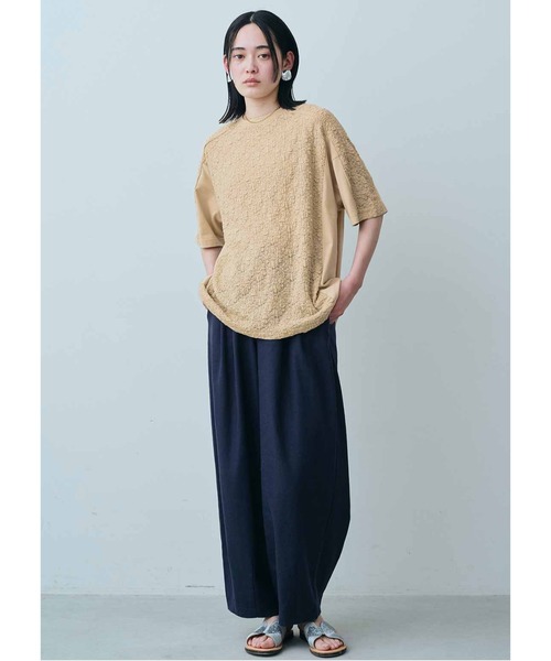 MEDE19F(メデジュウキュウ)の「MEDE19F レース遣いのコンビTシャツ(Tシャツ/カットソー・レディース・ブラック/ベージュ/ホワイト・MEDIUM/LARGE/XX-LARGE/X-LARGE)」の10枚目の写真