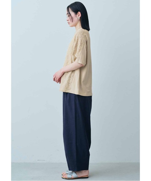 MEDE19F(メデジュウキュウ)の「MEDE19F レース遣いのコンビTシャツ(Tシャツ/カットソー・レディース・ブラック/ベージュ/ホワイト・MEDIUM/LARGE/XX-LARGE/X-LARGE)」の11枚目の写真