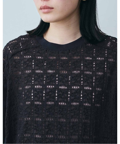 MEDE19F(メデジュウキュウ)の「MEDE19F レース遣いのコンビTシャツ(Tシャツ/カットソー・レディース・ブラック/ベージュ/ホワイト・MEDIUM/LARGE/XX-LARGE/X-LARGE)」の17枚目の写真