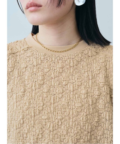 MEDE19F(メデジュウキュウ)の「MEDE19F レース遣いのコンビTシャツ(Tシャツ/カットソー・レディース・ブラック/ベージュ/ホワイト・MEDIUM/LARGE/XX-LARGE/X-LARGE)」の18枚目の写真
