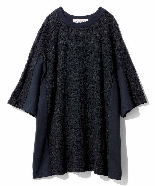MEDE19F(メデジュウキュウ)の「MEDE19F レース遣いのコンビTシャツ(Tシャツ/カットソー・レディース・ブラック/ベージュ/ホワイト・MEDIUM/LARGE/XX-LARGE/X-LARGE)」の19枚目の写真