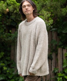 CAMBIO | mn2983-Shaggy Knit Oversized Raglan Sleeve Pullover ラグランスリーブ ニット(ニット/セーター)