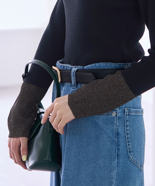 ROPE' PICNIC（ロペピクニック）の「袖ラメシアー＆袖チュールプルオーバー（ニット/セーター・レディース・オフホワイト/ブラック系その他/ブラック/ライトグレー・38）」の16枚目の写真