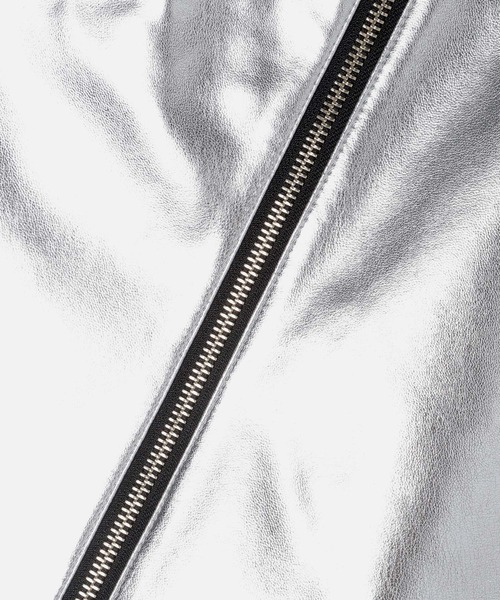 JEANASIS（ジーナシス）の「アシメZIPスカパン/136207（その他パンツ・レディース・シルバー/ブラック・MEDIUM/SMALL）」の4枚目の写真