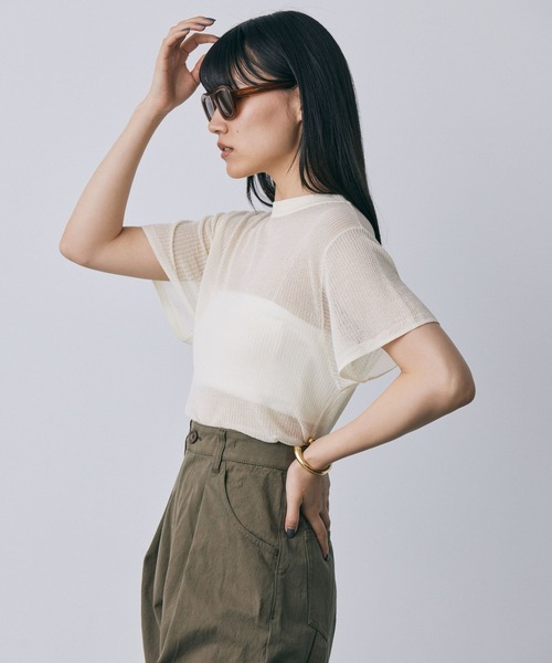 セール】透かし柄ニットプルオーバー（Tシャツ/カットソー