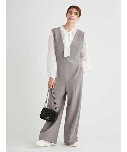 24AW セルフォード ウールライクサロペット グレー S CELFORD（セルフォード）の「ウールライクサロペット（ワンピース