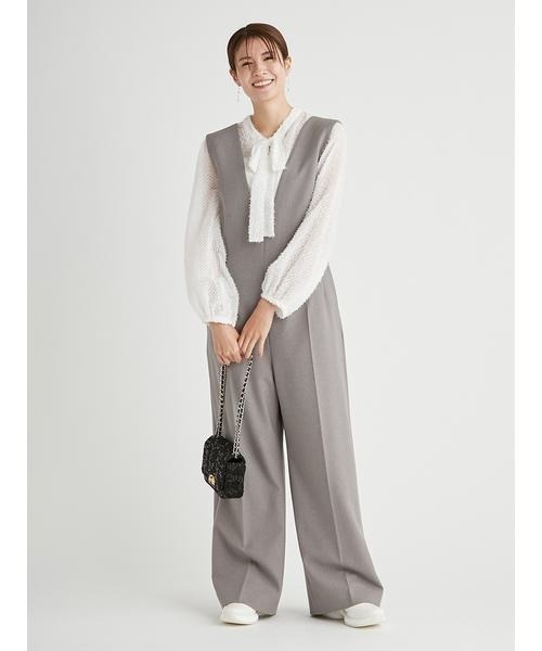 24AW セルフォード ウールライクサロペット グレー S CELFORD（セルフォード）の「ウールライクサロペット（ワンピース