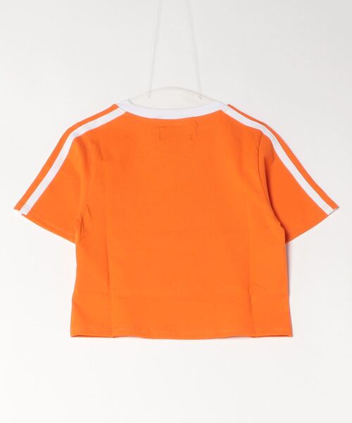 STAY GOLD(ステイゴールド)の「【STAYGOLD】袖ライン ロゴプリント チビTee / ショート丈 Tシャツ ちびTシャツ / レディース(Tシャツ/カットソー・レディース・ブルー/ブラック/オレンジ・FREE)」の7枚目の写真
