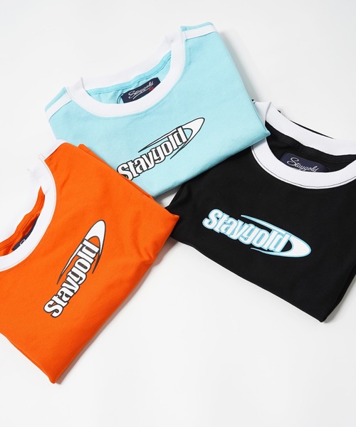 STAY GOLD(ステイゴールド)の「【STAYGOLD】袖ライン ロゴプリント チビTee / ショート丈 Tシャツ ちびTシャツ / レディース(Tシャツ/カットソー・レディース・ブルー/ブラック/オレンジ・FREE)」の18枚目の写真