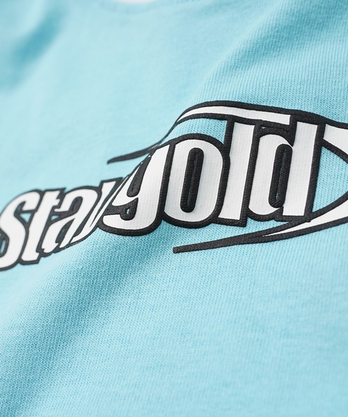 STAY GOLD(ステイゴールド)の「【STAYGOLD】袖ライン ロゴプリント チビTee / ショート丈 Tシャツ ちびTシャツ / レディース(Tシャツ/カットソー・レディース・ブルー/ブラック/オレンジ・FREE)」の9枚目の写真
