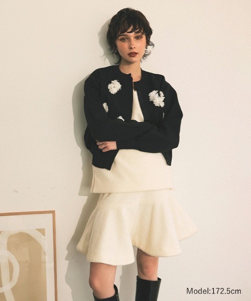 DONOBAN(ドノバン)の「フラワーカーディガン(カーディガン/ボレロ・レディース・ブラック・ONE)」の3枚目の写真