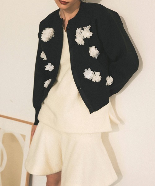 DONOBAN(ドノバン)の「フラワーカーディガン(カーディガン/ボレロ・レディース・ブラック・ONE)」の4枚目の写真