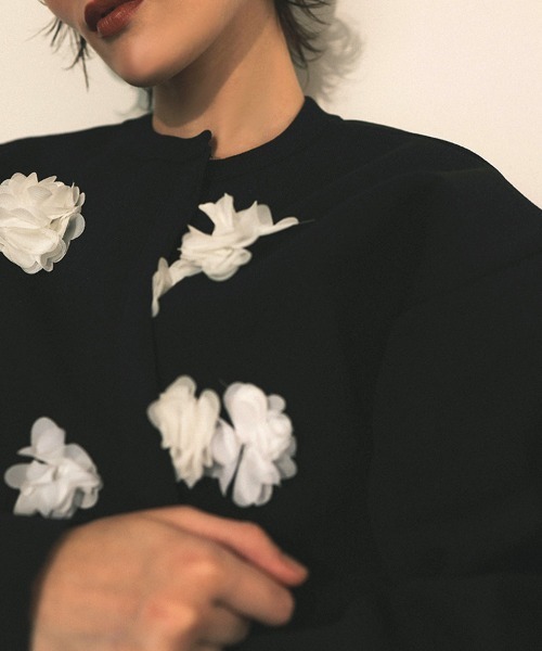 DONOBAN(ドノバン)の「フラワーカーディガン(カーディガン/ボレロ・レディース・ブラック・ONE)」の5枚目の写真