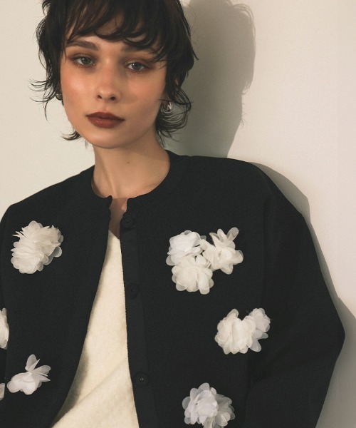 DONOBAN(ドノバン)の「フラワーカーディガン(カーディガン/ボレロ・レディース・ブラック・ONE)」の7枚目の写真