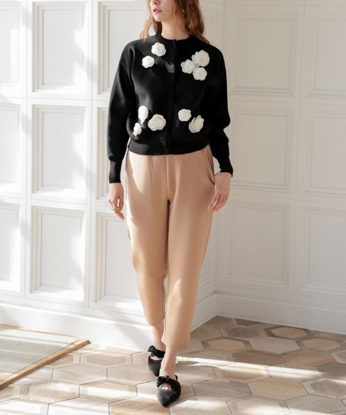 DONOBAN（ドノバン）の「フラワーカーディガン（カーディガン/ボレロ・レディース・ブラック/ホワイト・ONE）」の16枚目の写真