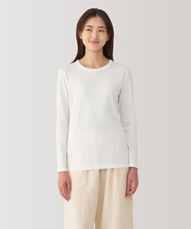 無印良品（ムジルシリョウヒン）の「（綿１００％）婦人　あったか綿　厚手　クルーネック長袖Ｔシャツ（インナーウェア/肌着・レディース）」