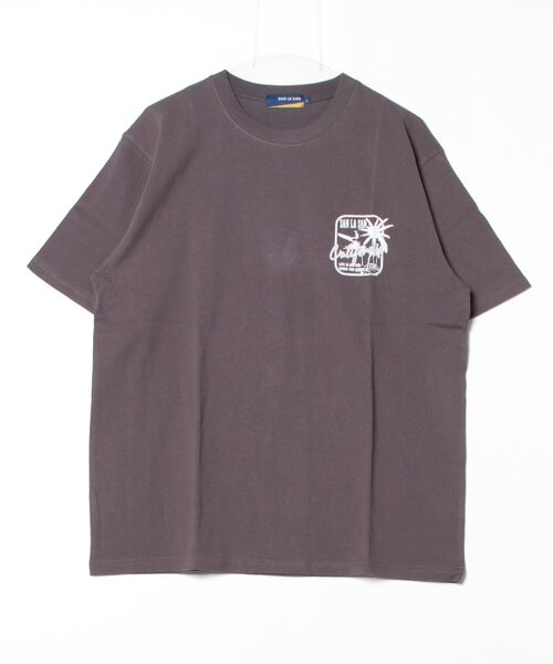 ムラサキスポーツ(ムラサキスポーツ)の「SAN LA SAN/サンラサン SLTシャツ【ボックスヤシ】 MOSL24SM009(Tシャツ/カットソー・メンズ・チャコール/ホワイト/グレイッシュブルー・M/L)」の18枚目の写真