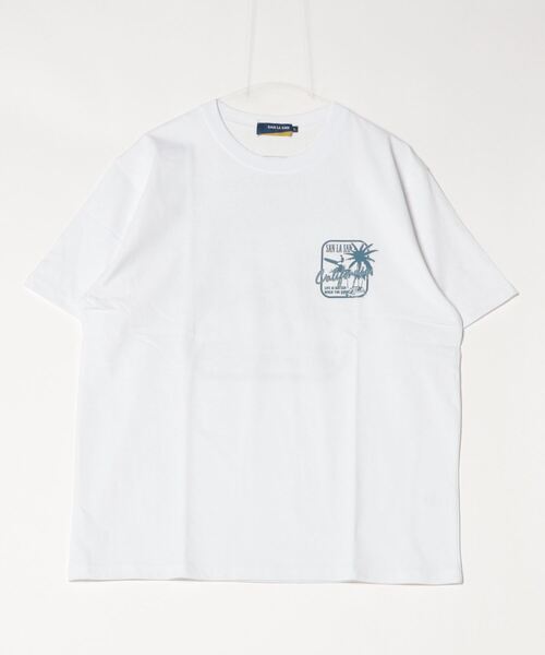 ムラサキスポーツ(ムラサキスポーツ)の「SAN LA SAN/サンラサン SLTシャツ【ボックスヤシ】 MOSL24SM009(Tシャツ/カットソー・メンズ・チャコール/ホワイト/グレイッシュブルー・M/L)」の17枚目の写真
