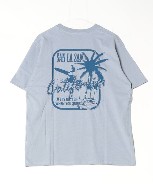 ムラサキスポーツ(ムラサキスポーツ)の「SAN LA SAN/サンラサン SLTシャツ【ボックスヤシ】 MOSL24SM009(Tシャツ/カットソー・メンズ・チャコール/ホワイト/グレイッシュブルー・M/L)」の19枚目の写真