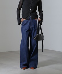 NANO universe | ハイウエストワイドデニムパンツ(デニムパンツ)