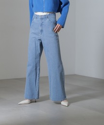 NANO universe | ハイウエストワイドデニムパンツ(デニムパンツ)