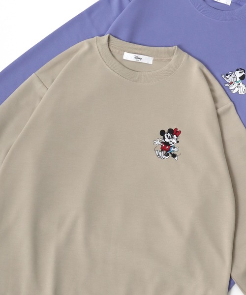 Disney（ディズニー）の「Disney/ディズニーフレンズ ミッキー＆ミニー くまのプーさんとティガー 101匹わんちゃん チップとデール ワンポイント刺繍 スウェット トレーナー（スウェット・レディース・ベージュ/イエロー/ライトパープル/グリーン・M/L）」の18枚目の写真