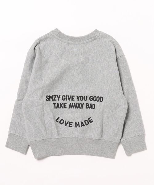 Smoothy（スムージー）の「Smoothy Smoothy sweat / スムージー スムージー スウェット（スウェット・キッズ・ヘザーグレー/ネイビー・SMALL/MEDIUM/LARGE/X-LARGE）」の3枚目の写真