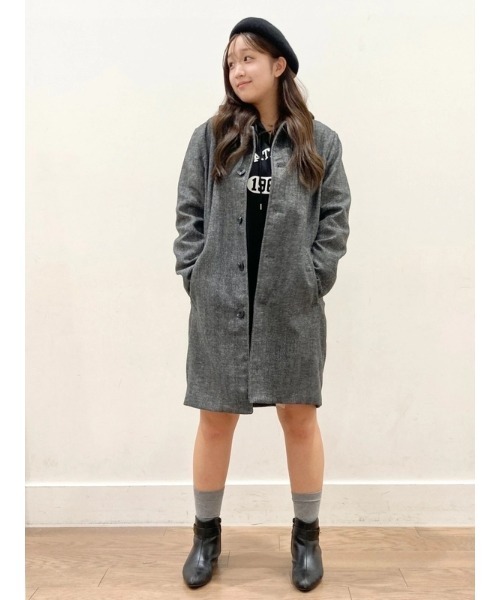 GAP（ギャップ）の「リラックス トップコート（ステンカラーコート・メンズ・ブラック系その他/キャメル・L/XL/M/S/XS）」の10枚目の写真