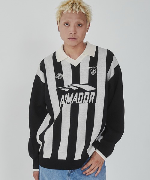 WEGO(ウィゴー)の「WEGO/ゲームロゴニットプルオーバー(ニット/セーター・メンズ・ブラック/ブルー・MEDIUM/LARGE)」の8枚目の写真