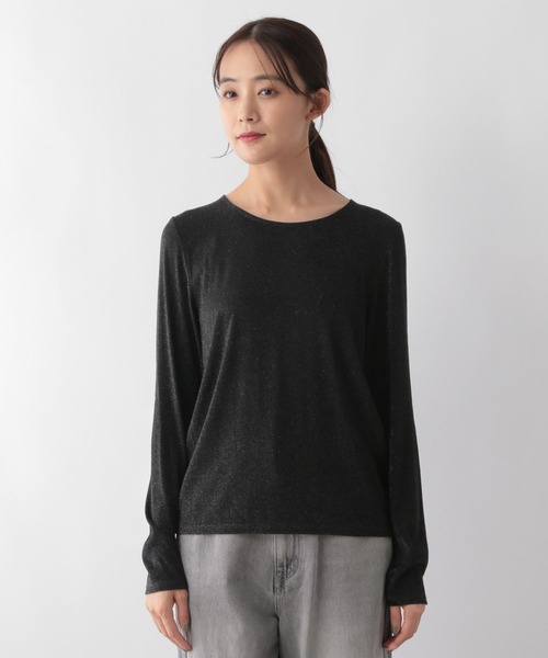 tシャツ ラメコーデュロイプルオーバー「手洗い可能」 レディース GLOBAL WORK（グローバルワーク）の「Beauteeラメクループル