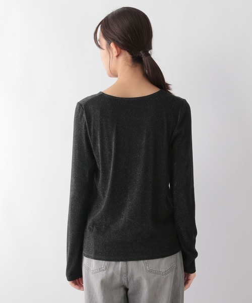 GLOBAL WORK(グローバルワーク)の「Beauteeラメクループルオーバー長袖/115464(Tシャツ/カットソー・レディース・シルバー/ブラック/アイボリー・FREE)」の11枚目の写真