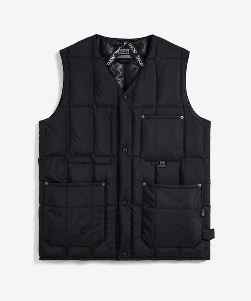 TAION(タイオン)】〈ユニセックス〉ワーク Vネックボタン ダウンベスト