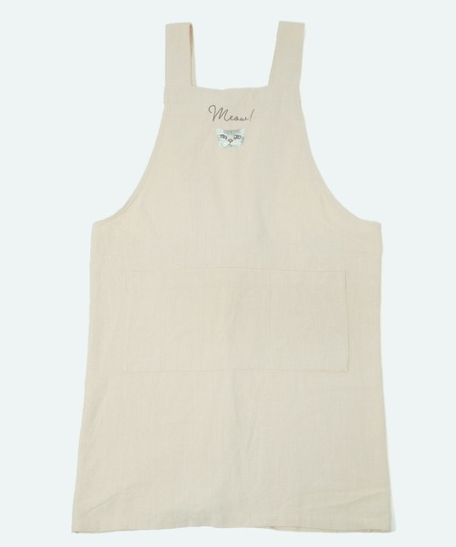 studio CLIP(スタディオクリップ)の「【Orneko BY CLIP】刺繍エプロン(エプロン・レディース・ナチュラル/ライトグリーン・FREE)」の5枚目の写真