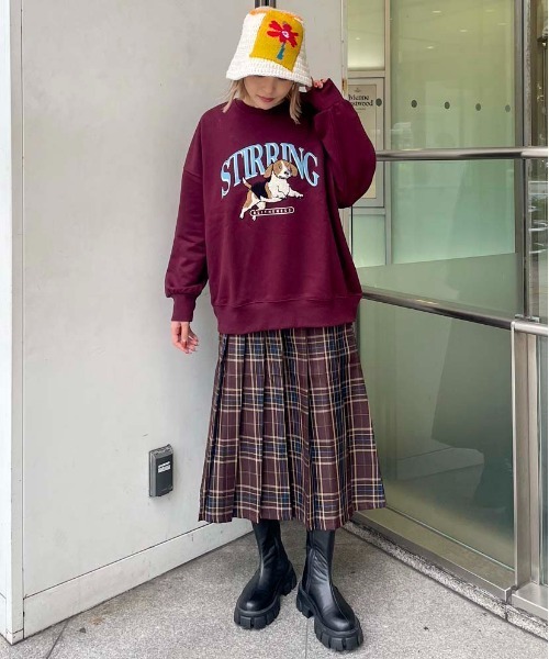 SPINNS（スピンズ）の「フラワーニットバケットハット（ハット・メンズ・オフホワイト/ブラック・ONESIZE）」の9枚目の写真