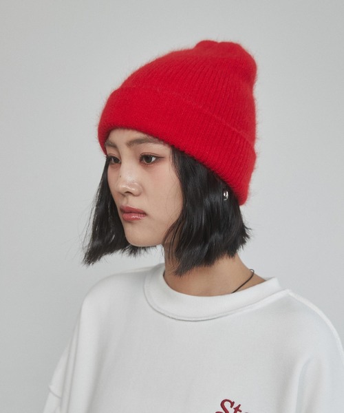 ENVYM（アンビー）の「フラッフィービーニー（ニットキャップ/ビーニー・レディース・レッド/ブラック・FREE）」の16枚目の写真