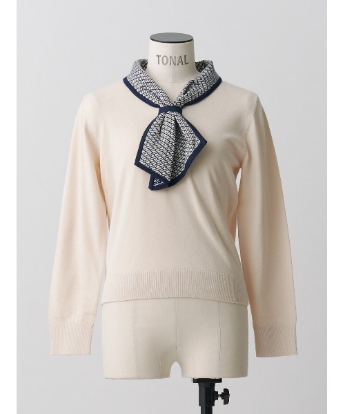 TONAL（トーナル）の「スカーフタイJQニット（ニット/セーター）」 - WEAR
