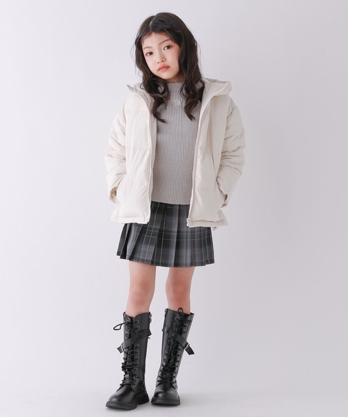 10C REPIPI（ジューシーレピピ）の「【10C REPIPI】エアサーマルフードジャケット（ブルゾン・キッズ・サックスブルー/ブラック/アイボリー・110cm/130cm/120cm）」の5枚目の写真