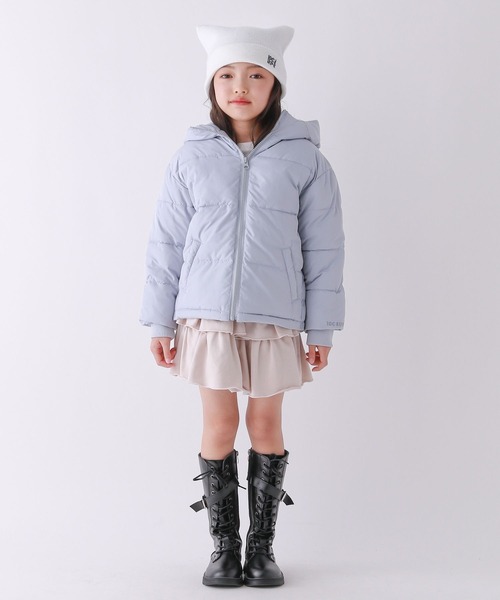10C REPIPI（ジューシーレピピ）の「【10C REPIPI】エアサーマルフードジャケット（ブルゾン・キッズ・サックスブルー/ブラック/アイボリー・110cm/130cm/120cm）」の8枚目の写真