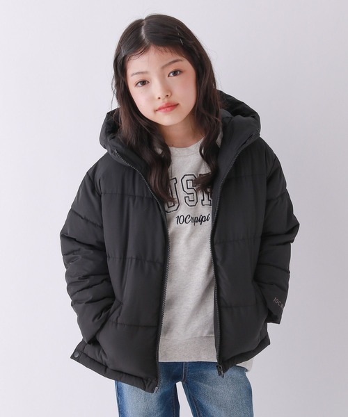 10C REPIPI（ジューシーレピピ）の「【10C REPIPI】エアサーマルフードジャケット（ブルゾン・キッズ・サックスブルー/ブラック/アイボリー・110cm/130cm/120cm）」の14枚目の写真
