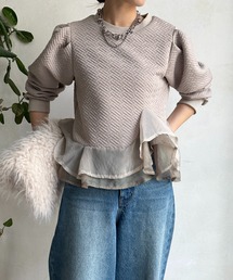 【WEB限定】ペプラム切替トップス