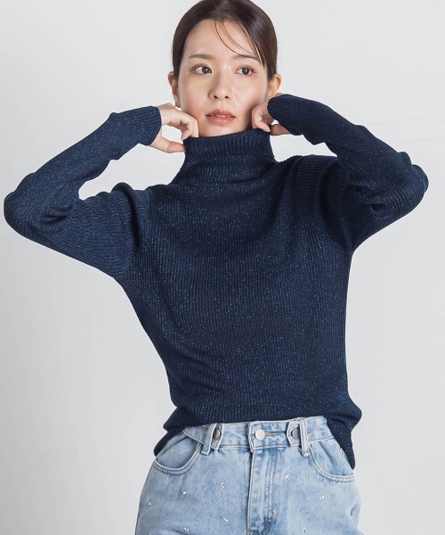ラメタートルネック≪手洗い可能≫（ニット/セーター）｜VICKY（ビッキー）