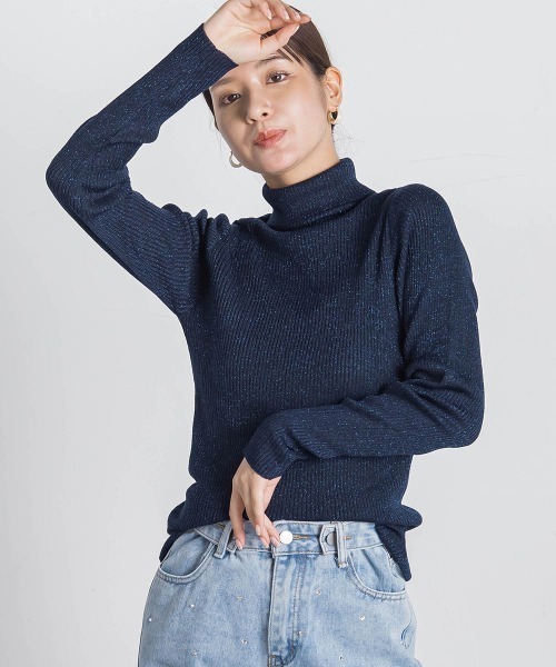 ラメタートルネック≪手洗い可能≫（ニット/セーター）｜VICKY（ビッキー）