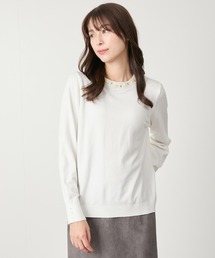 ネックパールビジューニット
