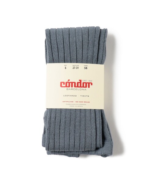 こども ビームス（コドモビームス）の「CONDOR / リブタイツ（3～10才）（タイツ/ストッキング・キッズ・グリーン系その他/グリーン系その他5/オフホワイト/チャコールグレー/ライトブラウン/ブラック系その他2/レッド系その他5/レッド系その他7/イエロー系その他5・8(7-8y)/10(9-10y)/4(3-4y)/6(5-6y)）」の6枚目の写真