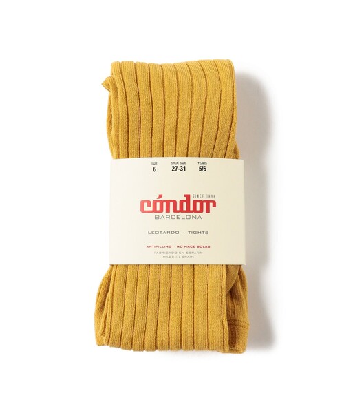 こども ビームス（コドモビームス）の「CONDOR / リブタイツ（3～10才）（タイツ/ストッキング・キッズ・グリーン系その他/グリーン系その他5/オフホワイト/チャコールグレー/ライトブラウン/ブラック系その他2/レッド系その他5/レッド系その他7/イエロー系その他5・8(7-8y)/10(9-10y)/4(3-4y)/6(5-6y)）」の7枚目の写真