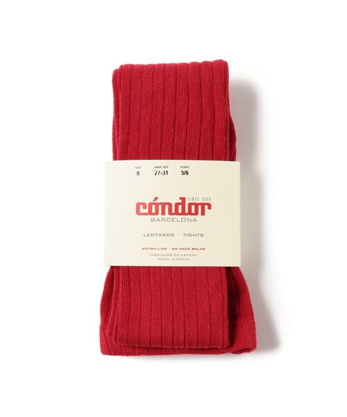 こども ビームス（コドモビームス）の「CONDOR / リブタイツ（3～10才）（タイツ/ストッキング・キッズ・グリーン系その他/グリーン系その他5/オフホワイト/チャコールグレー/ライトブラウン/ブラック系その他2/レッド系その他5/レッド系その他7/イエロー系その他5・8(7-8y)/10(9-10y)/4(3-4y)/6(5-6y)）」の9枚目の写真