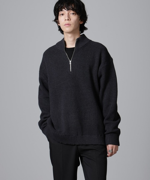 【セール】畔ニットハーフZIPプルオーバー（ニット/セーター）｜nano･universe（ナノユニバース）