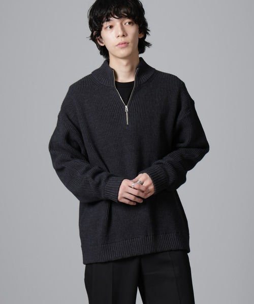 セール】畔ニットハーフZIPプルオーバー（ニット/セーター）｜NANO