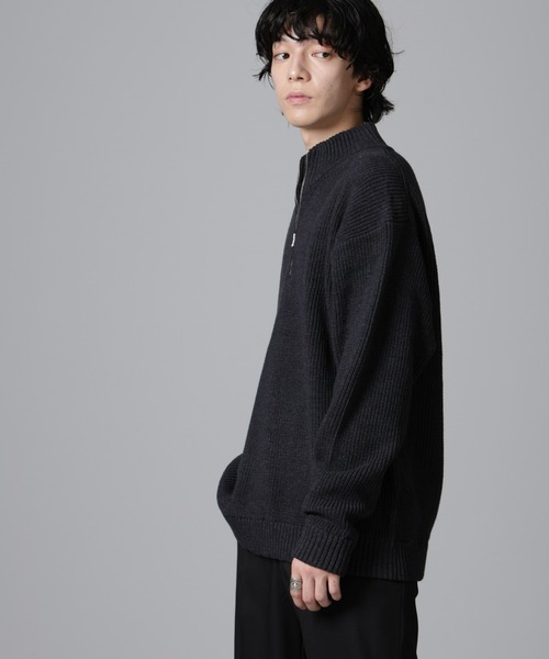 セール】畔ニットハーフZIPプルオーバー（ニット/セーター）｜NANO