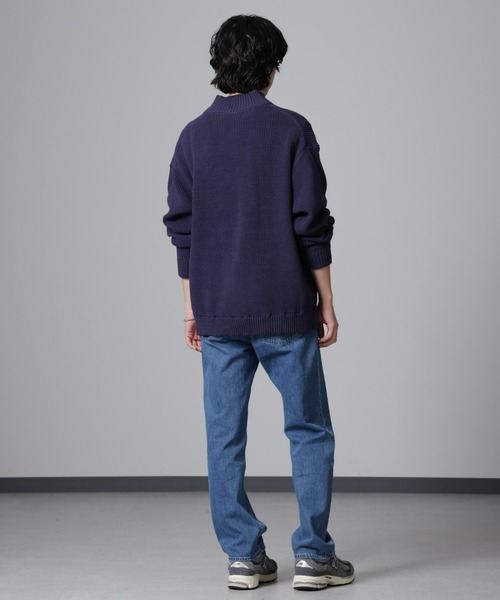 NANO universe(ナノユニバース)の「畔ニットハーフZIPプルオーバー(ニット/セーター・メンズ・ネイビー/ブラック/グレー・M/L/S)」の9枚目の写真